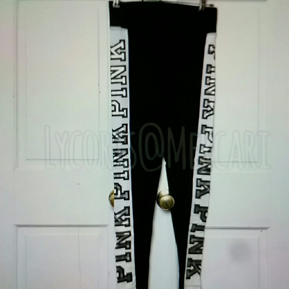VS Pink Metallic Logo Leggings XS do not purchase